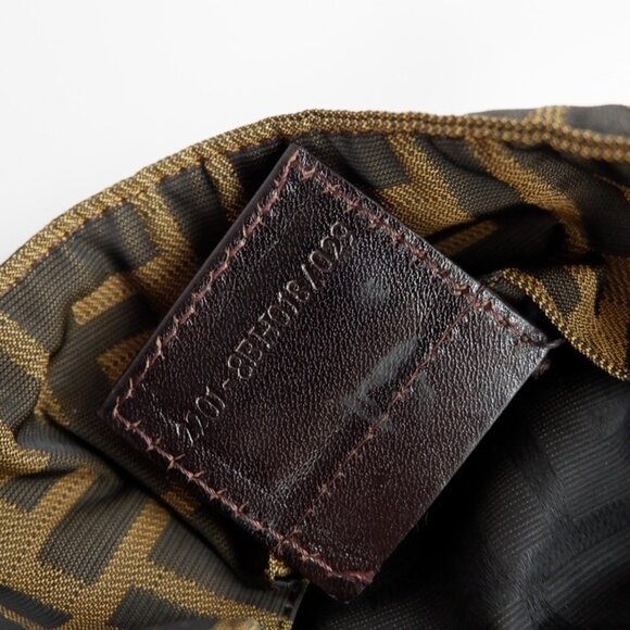 Authentic Preowned Vintage Fendi Brown Zucca Canvas Handbag - Picture 15 of 16